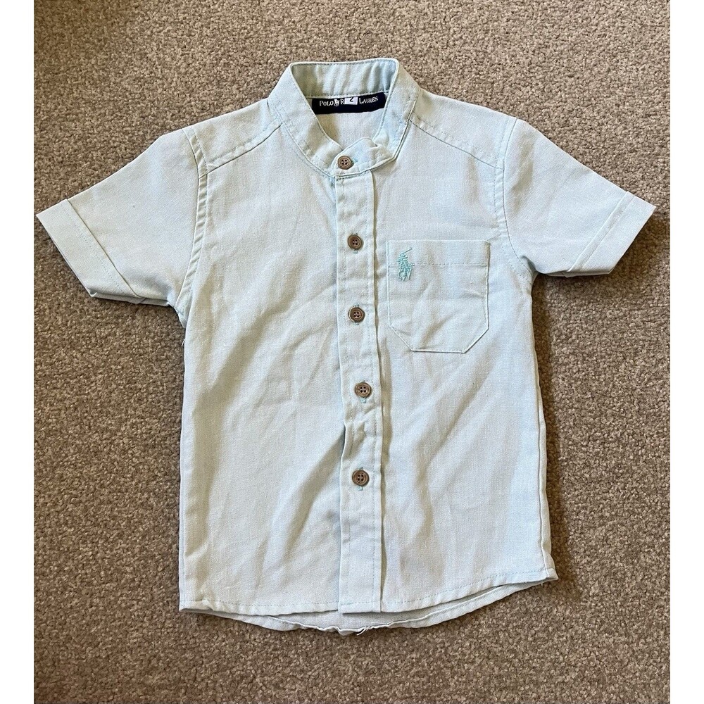 Polo Ralph Lauren Kids Mint Short Sleeve Button Down Shirt Size 2 Preppy